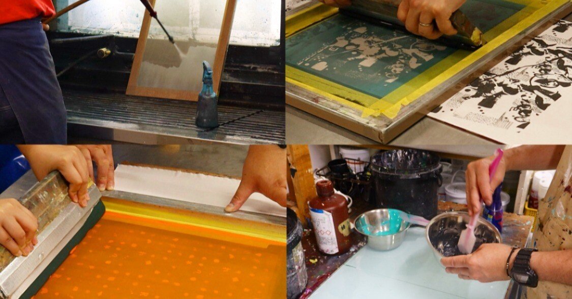 はじめてのシルクスクリーン「手ぬぐいに刷ってみよう！」を開催しま