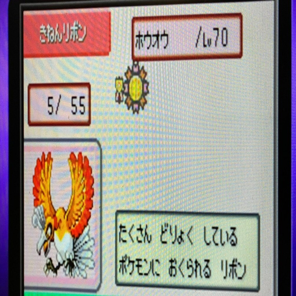 色違いホウオウとの思い出(2)：(第3世代)リボンコンプの始まり｜しゃけ