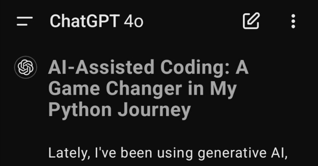 AI-Assisted Coding: A Game Changer in My Python Journey & our lives｜M