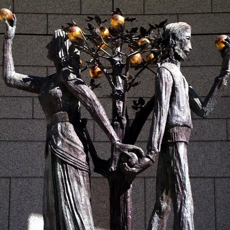 木彫りのオブジェ　アダムとイヴ 木彫りのオブジェ アダムとイヴ - 彫刻最 安値