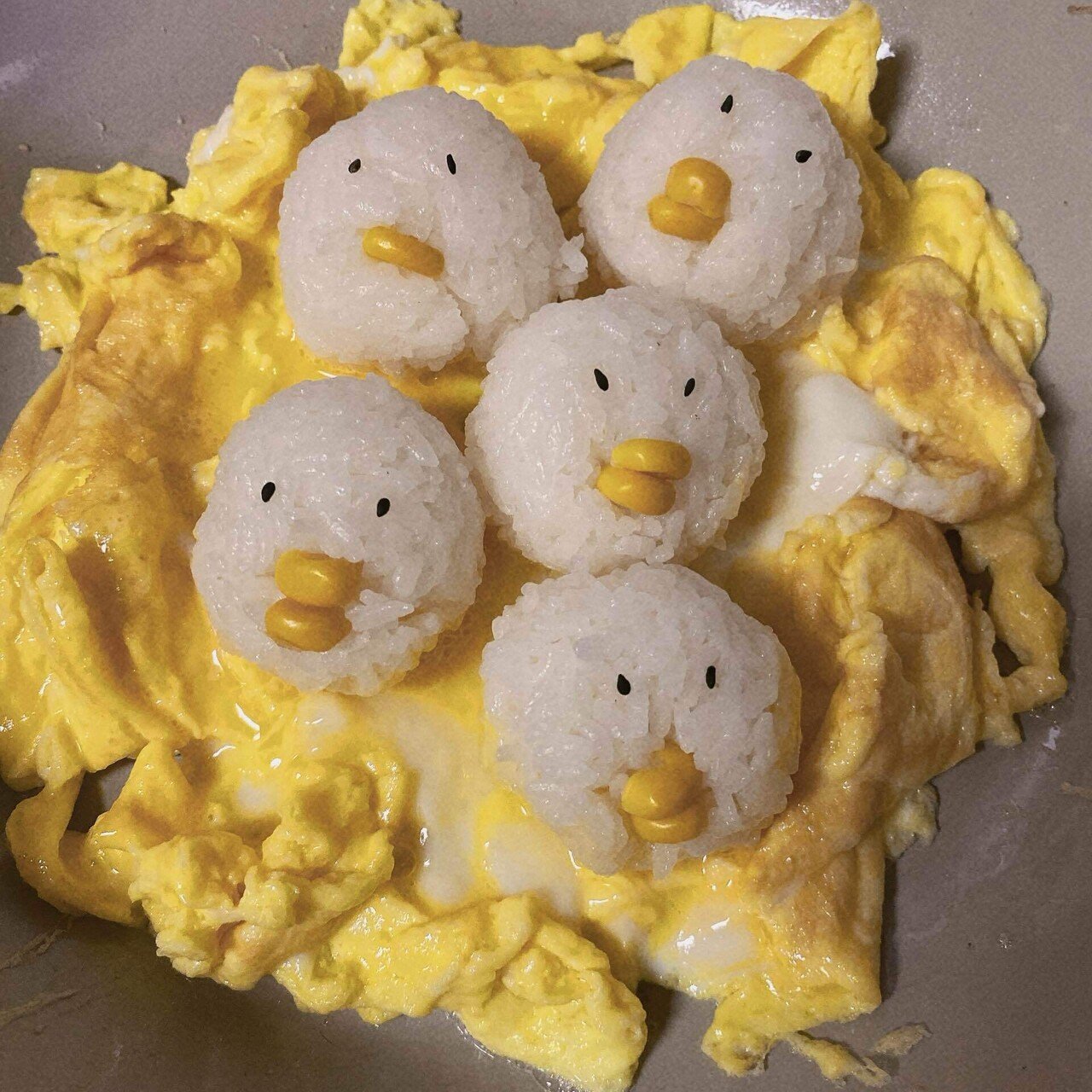 フライパン☆ひよこオムライス♡ ひよこオムライス♡フライパン