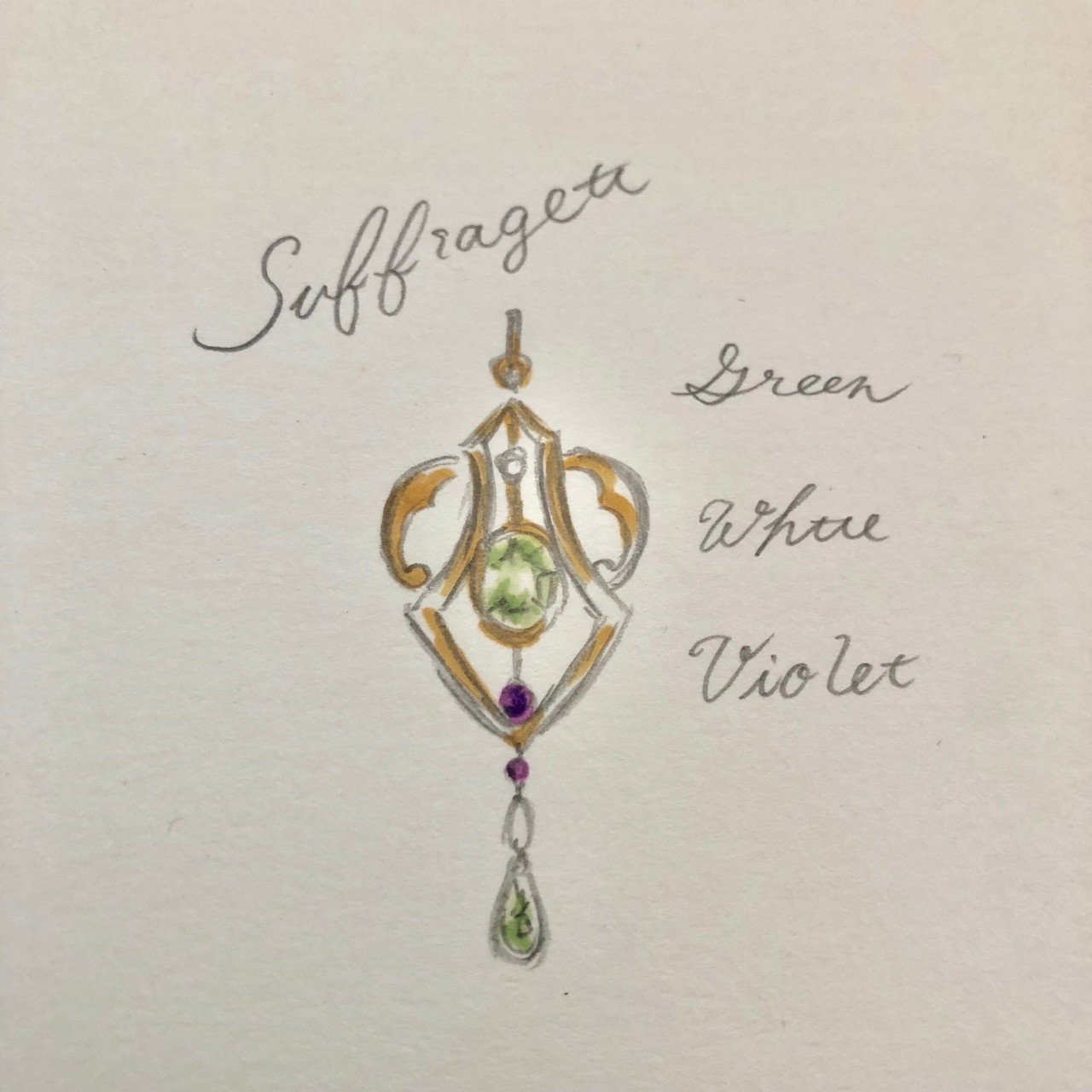 緑 紫 白 その三色には意味がある アンティーク サフラジェットジュエリーについて 扇浦レミイ 妖怪画家 Note 緑 紫 白 その三色には意味がある アンティーク サフラジェットジュエリーについて 扇浦レミイ 妖怪画家 Note
