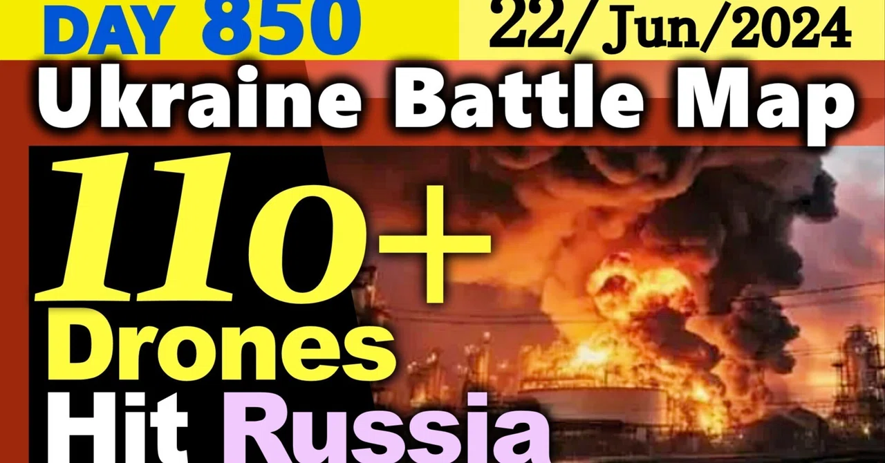 Day 850 [Ukraine War Map] Russia Under Fire! 110+ Drones hit Russian ...