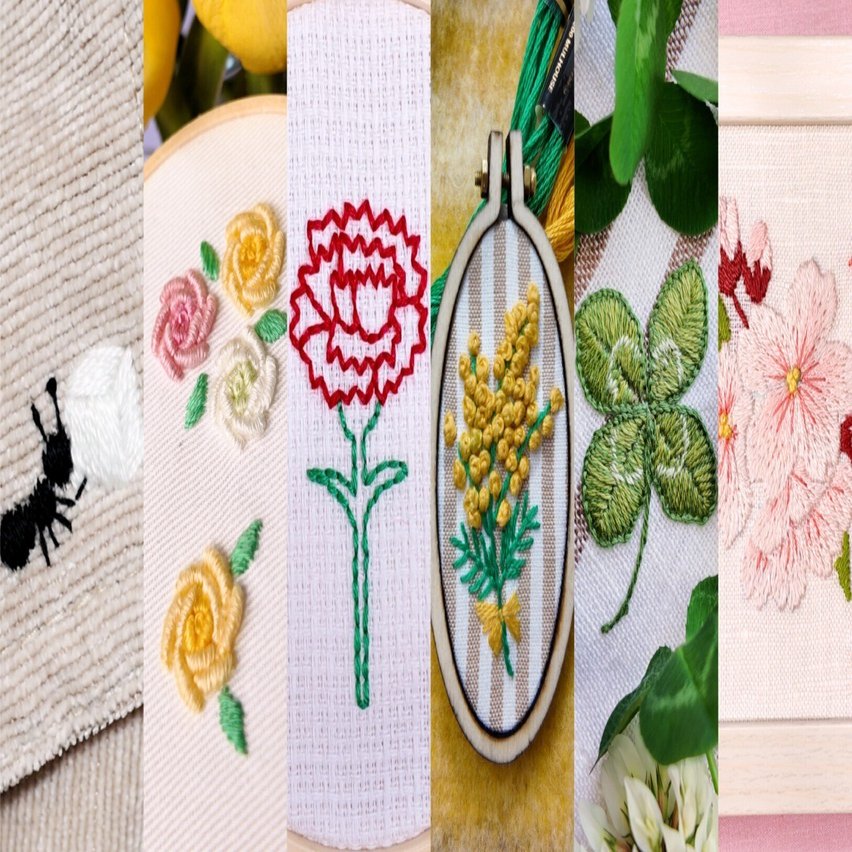 なるさん専用/ハンドメイド 刺繍アート作品 2024年上半期、オリジナル刺繍図案作品振り返り｜はなめろん｜刺繍作家