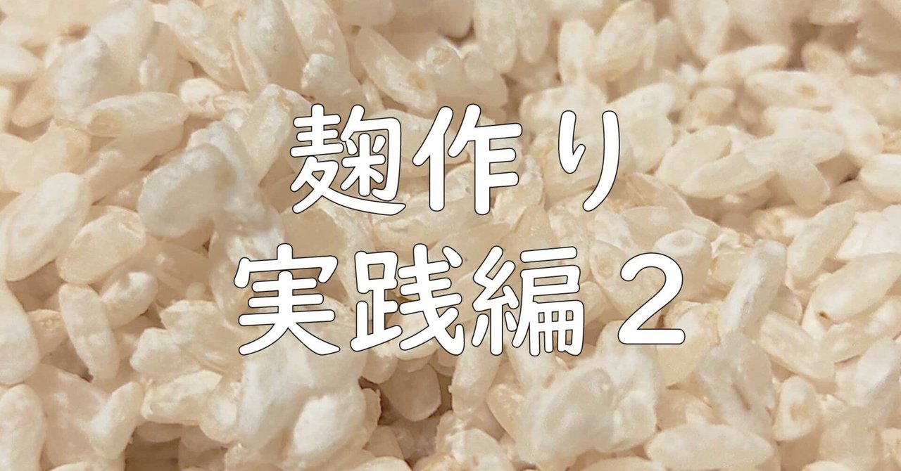 麹作り 実践編2 最新バージョン｜目指せ発酵マスター！