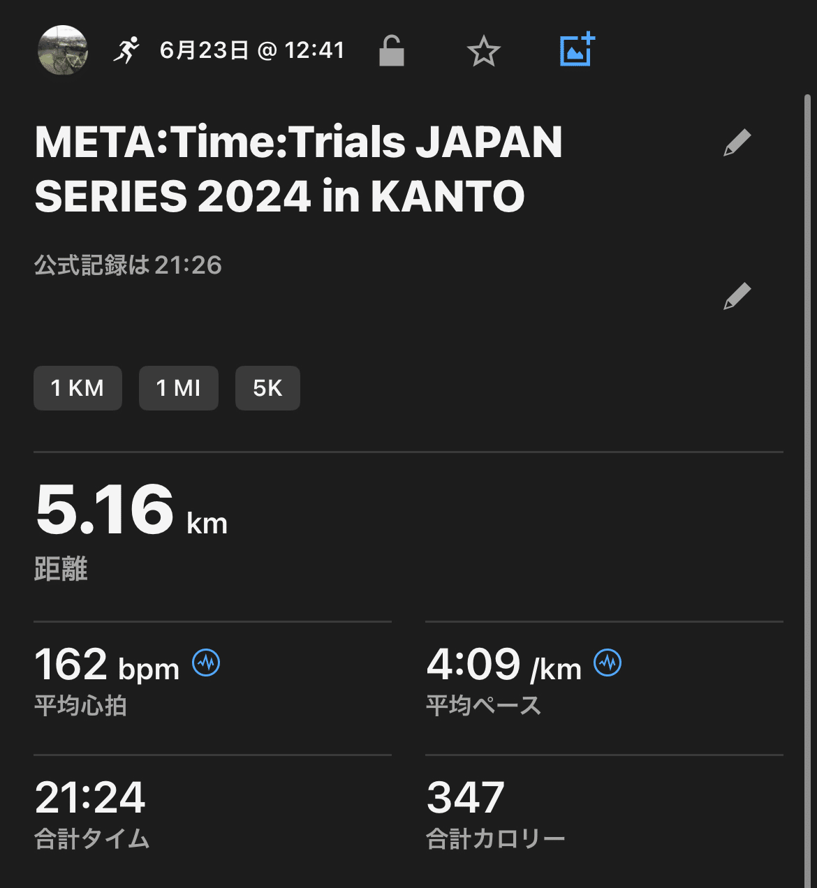 これが現実：5kmTT：2024.06.23｜おかもん
