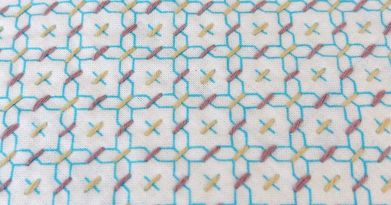 刺し子 *十字花刺し* ①｜小夏