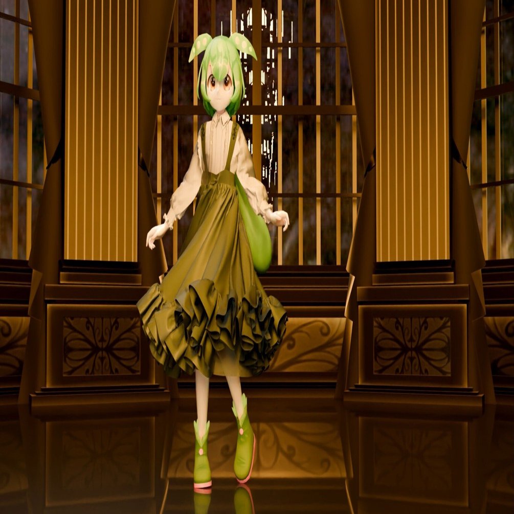 お嬢様ずんだもんを3DCG化した✨｜ラワイル