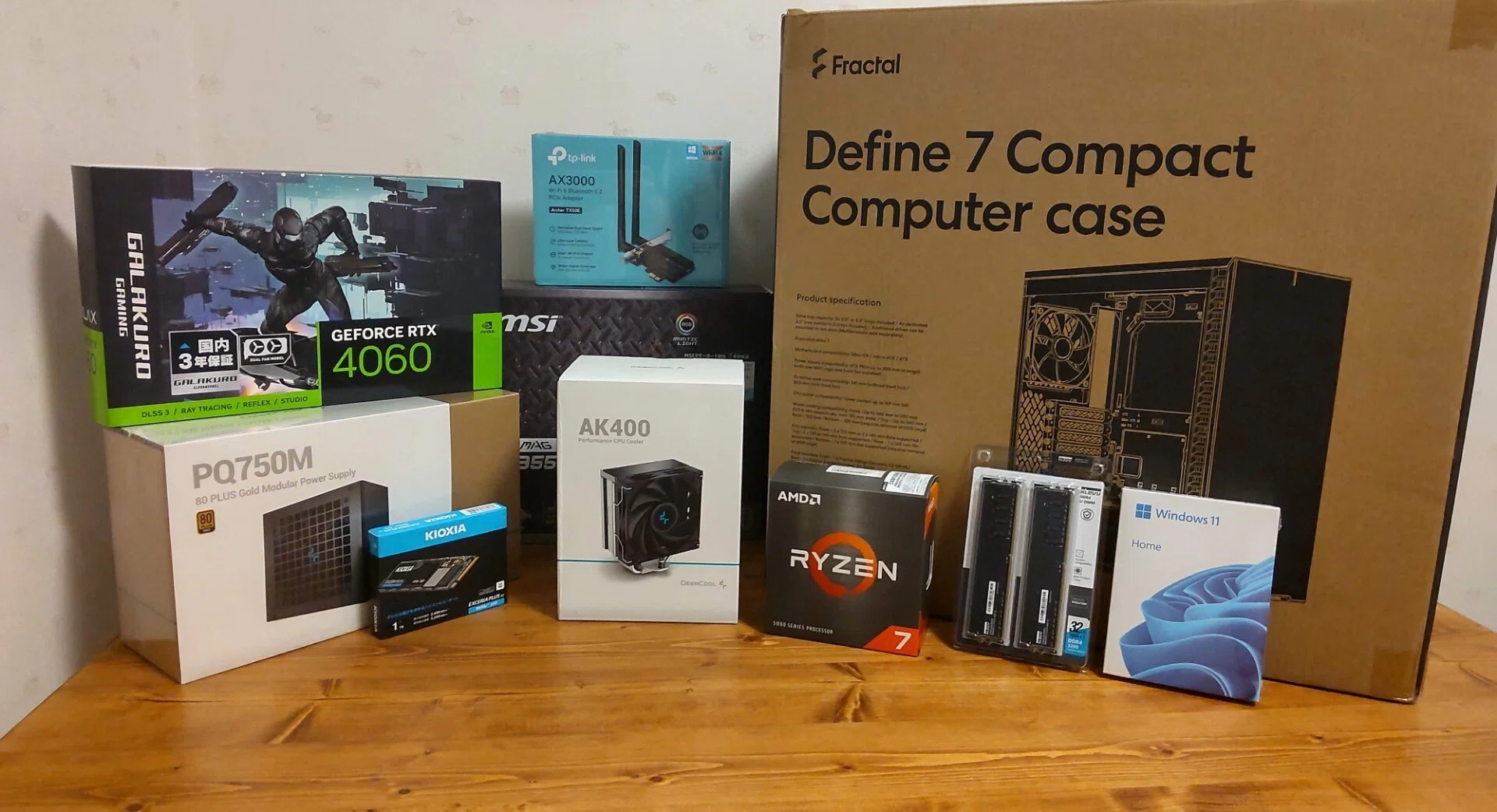 矢谷　自作PC　RYZEN7・8GB・128GB・RX560・Win11 自作PC】15万円台 RYZEN7 5700X/RTX4060｜てんふら