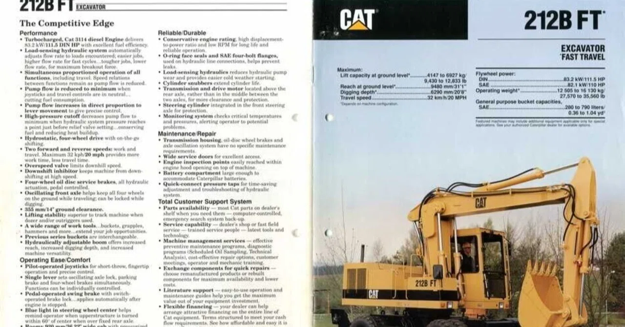 Caterpillar 212B FT EXCAVATOR FAST TRAVEL｜建設機械化ライブラリー