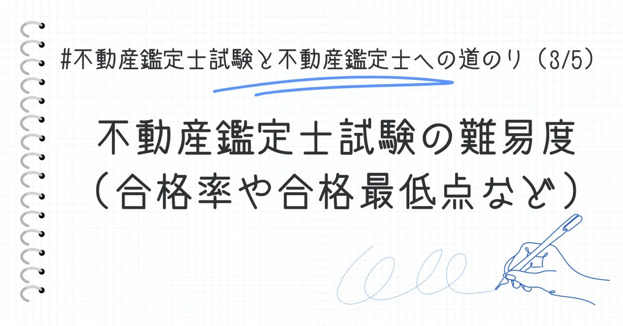 不動産鑑定士試験の難易度：合格率や合格最低点など（不動産鑑定士試験