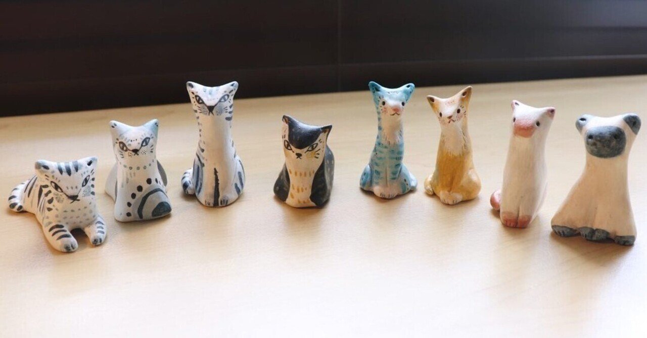 粘土の手作りねこちゃん -Cray cats｜LABOSARAHのさら／Sarah Otsuji