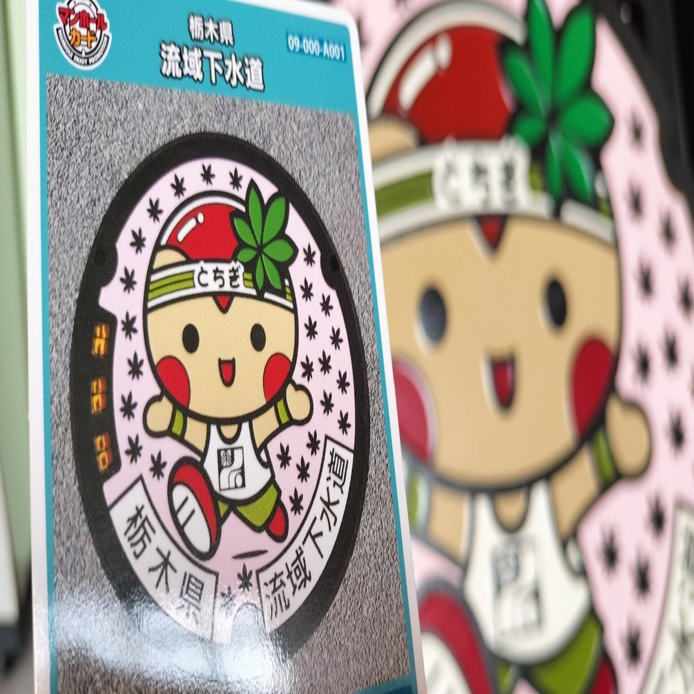 106.「とちまる」栃木県流域下水道のマンホールカード🍓｜マホカゲくん