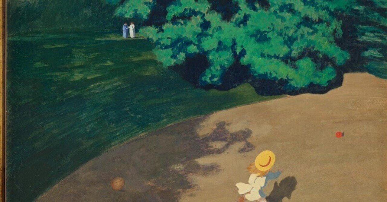 ボール遊びをする絵画 作品詳細 | ボール（ボール遊びをする子どものいる公園の一隅