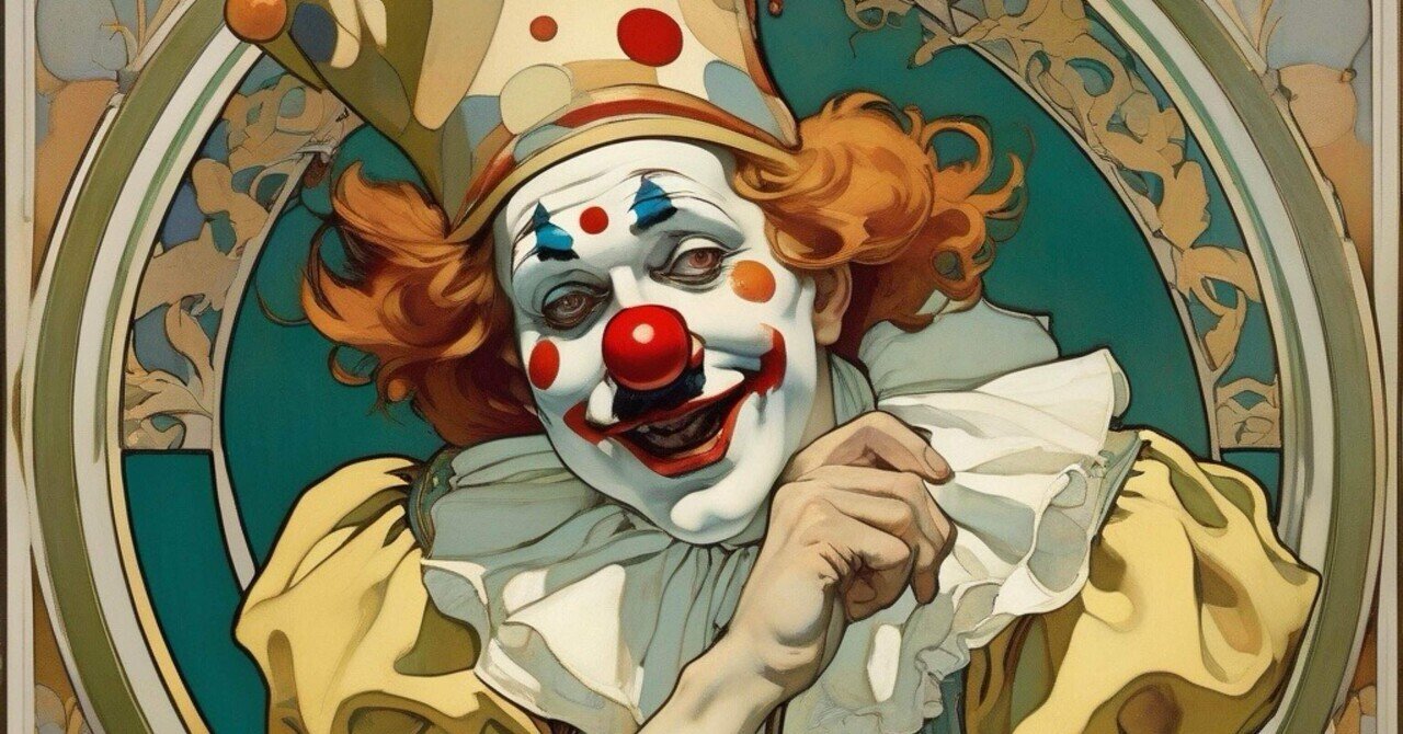 ピエロ 蟹座11度｜しかめっ面をするピエロ。｜Astrologist Mucha