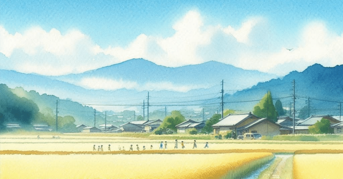 田舎 風景 油絵 あの日 思い出