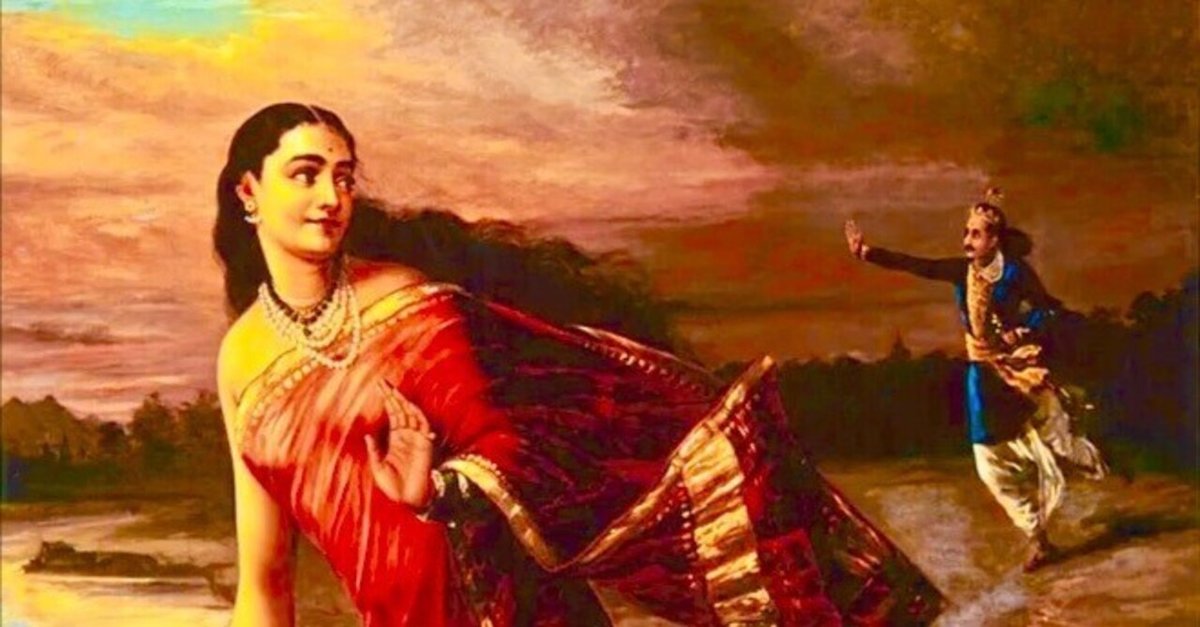 インド　ミニアチュール画　サインあり　伝統的な女性の絵画 アンティーク インド ミニアチュール画 サインあり 伝統的な女性の絵画