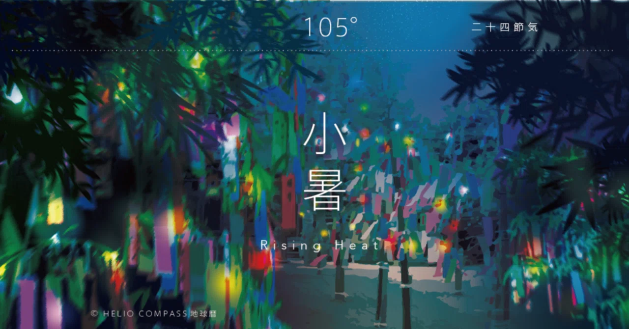 TIMES】2024年7月6日 23時20分小暑＠太陽黄経105゜｜地球暦 HELIO COMPASS