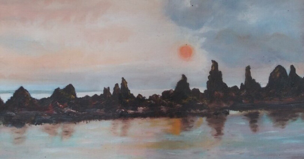 明治時代から祖父の家にあった油絵 明治時代から祖父の家にあった油絵