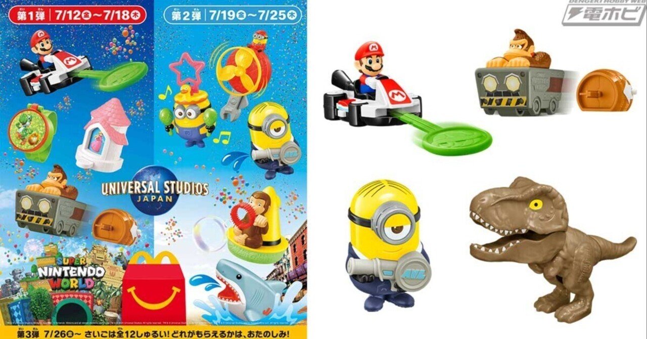 マリオやドンキーコング、ミニオンなどの人気キャラクターが大集合