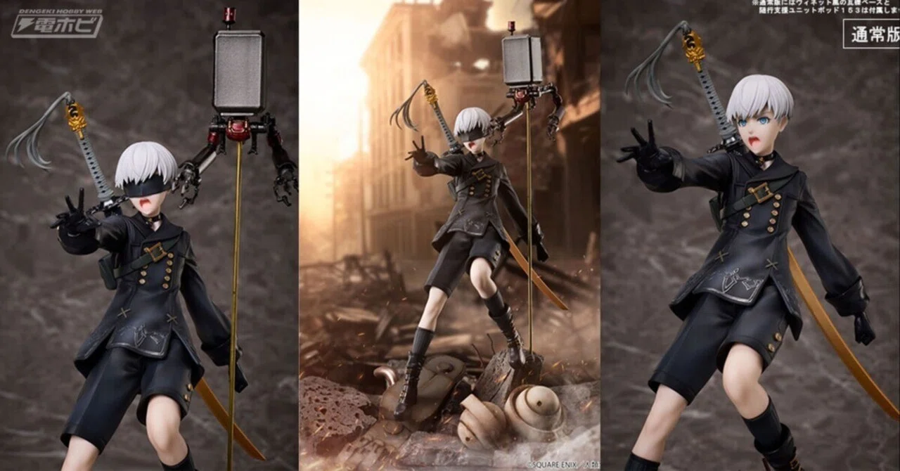 NieR:Automata Ver1.1a』9Sが戦闘中をイメージしたポージングで
