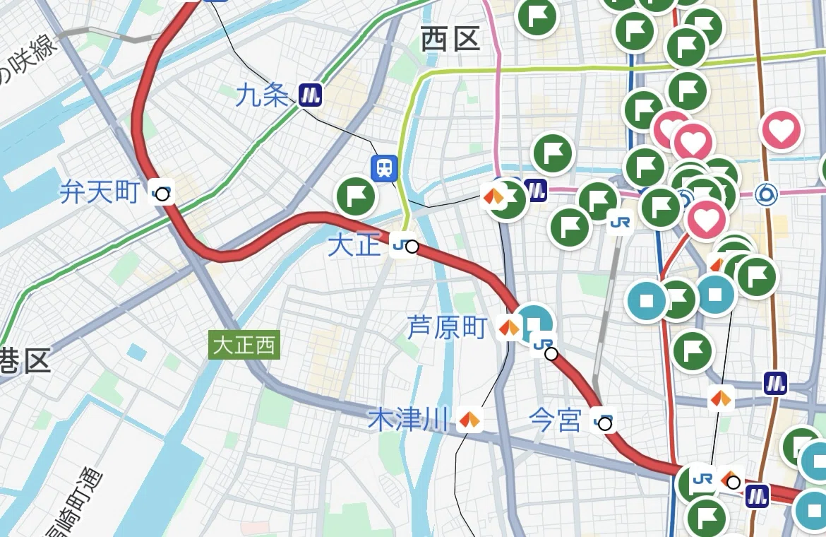 大阪 駅 から 弁天 町 駅