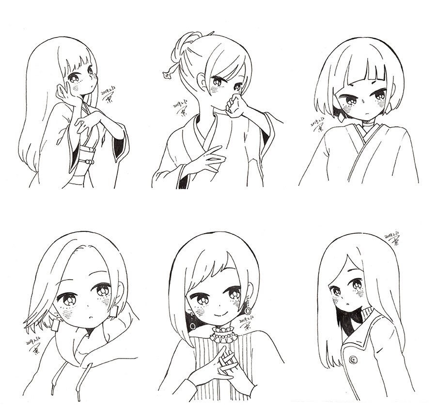 19年2月のらくがきまとめ 一束 イラストレーター Live2dデザイナー Note