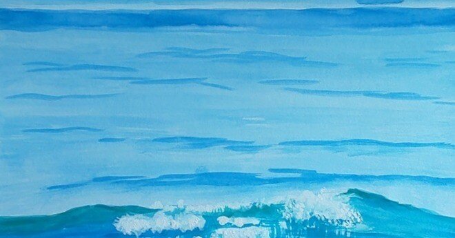 水彩画(海景)№43 瀬戸内の海」水彩画 2024年 八つ切り | ヴィタリアート