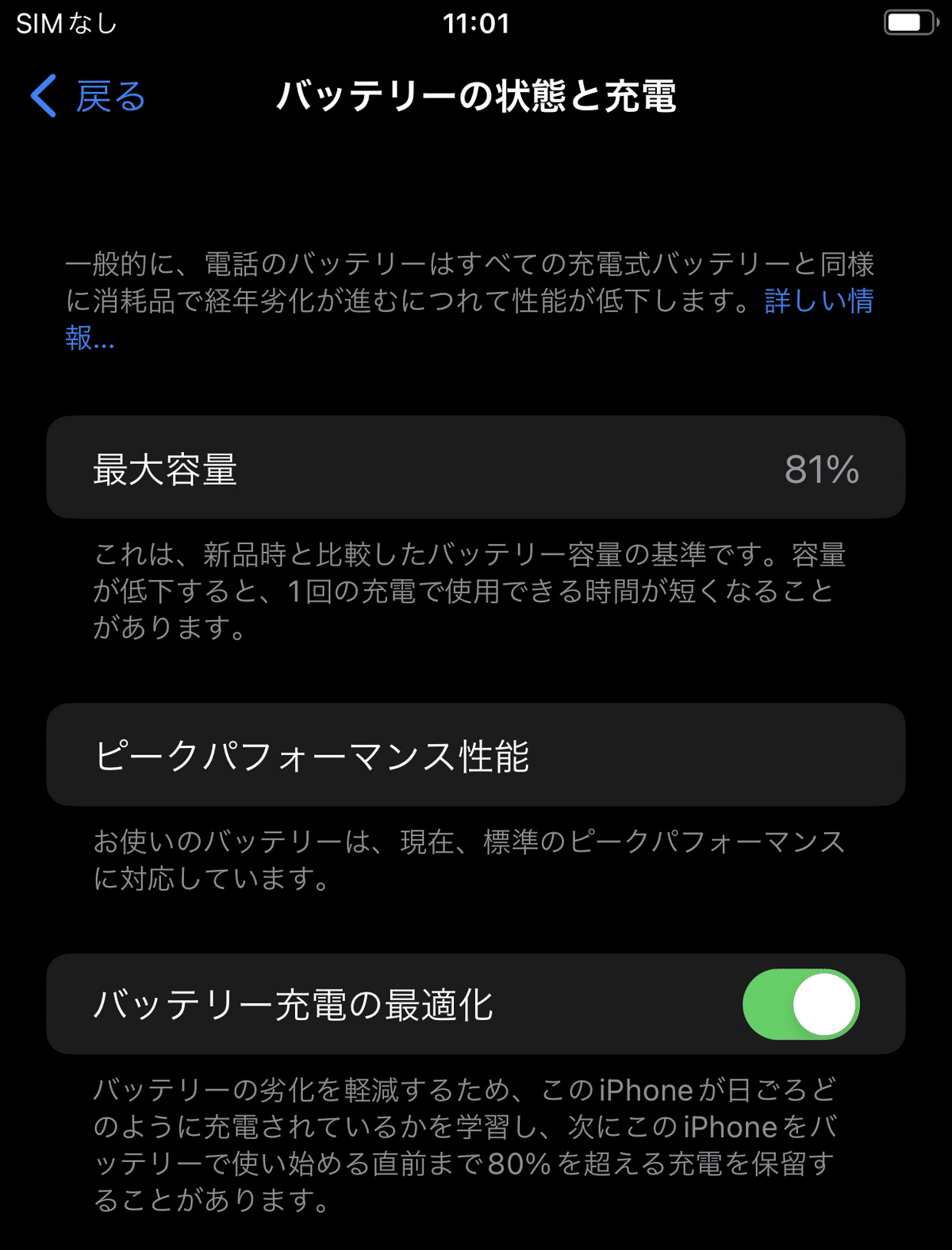 Apple iPhone 11 256GB バッテリー・画面非正規交換品 iPhone 11