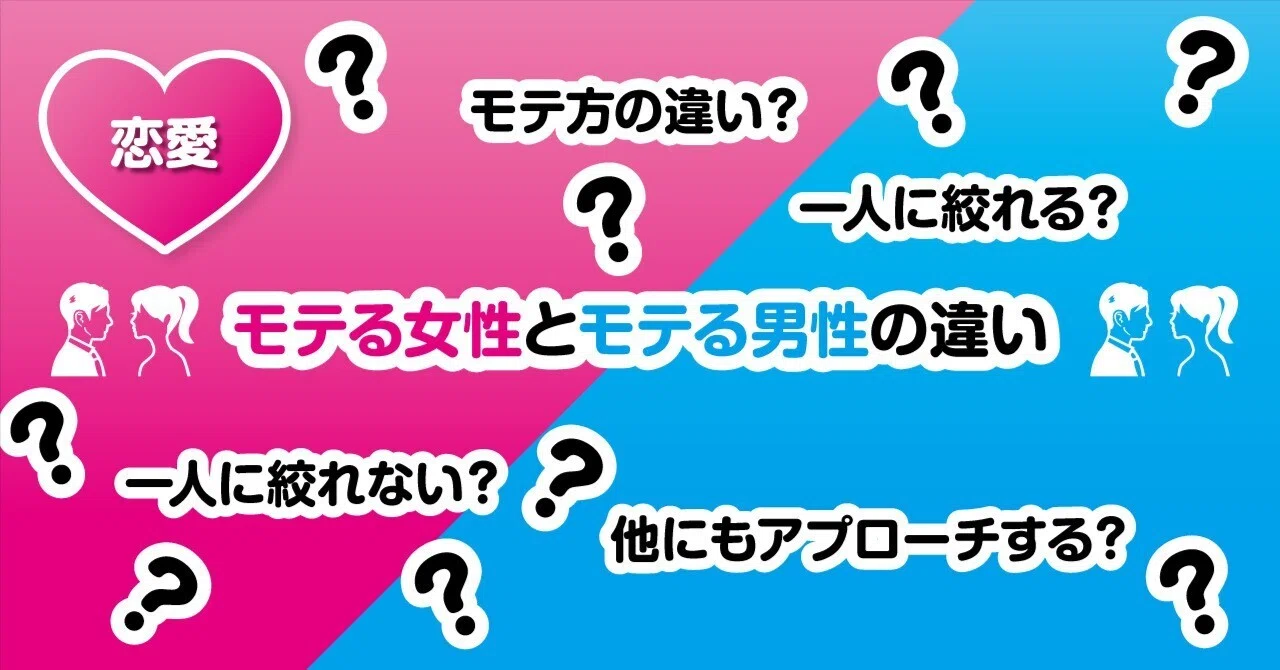 モテる女性とモテる男性の違い｜教えて！図版先生
