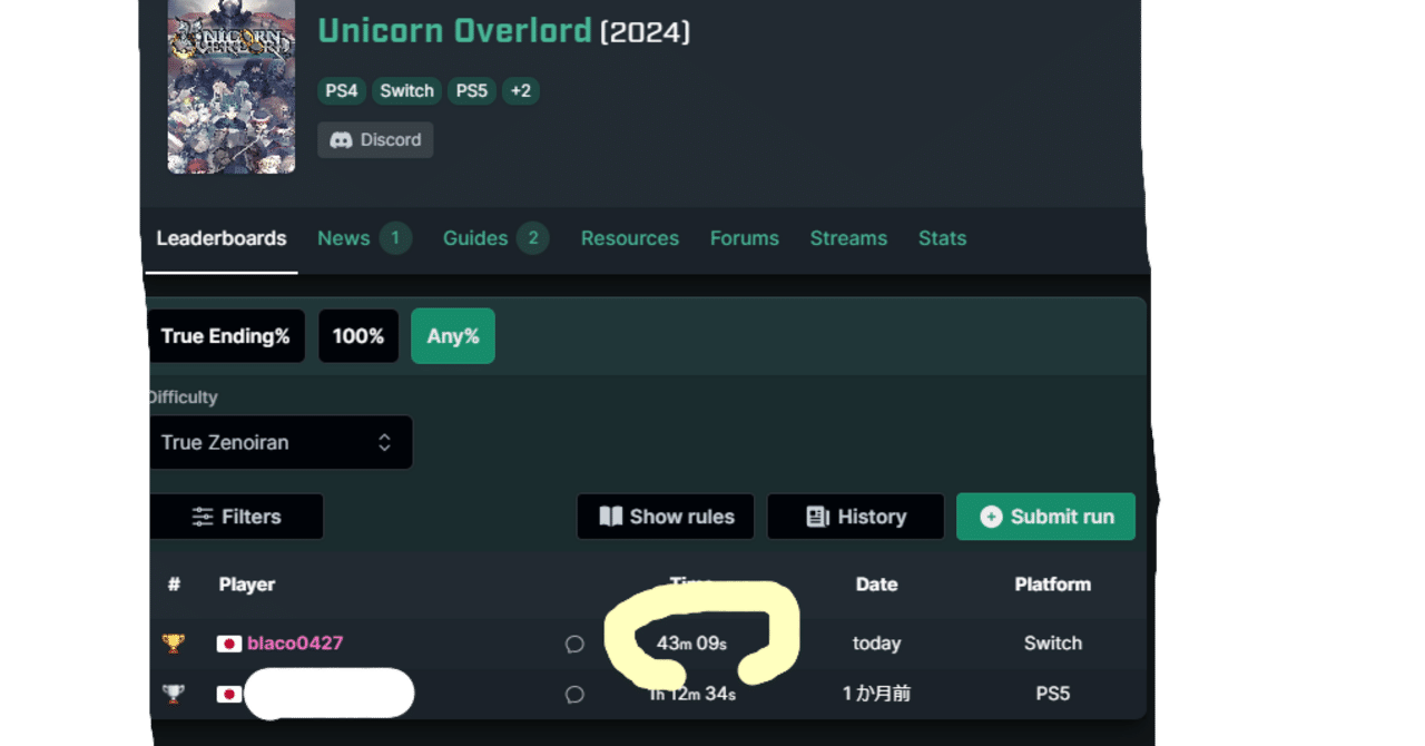 Speedrun(RTA)]ユニコーンオーバーロード any% - True Zenoiran｜blaco