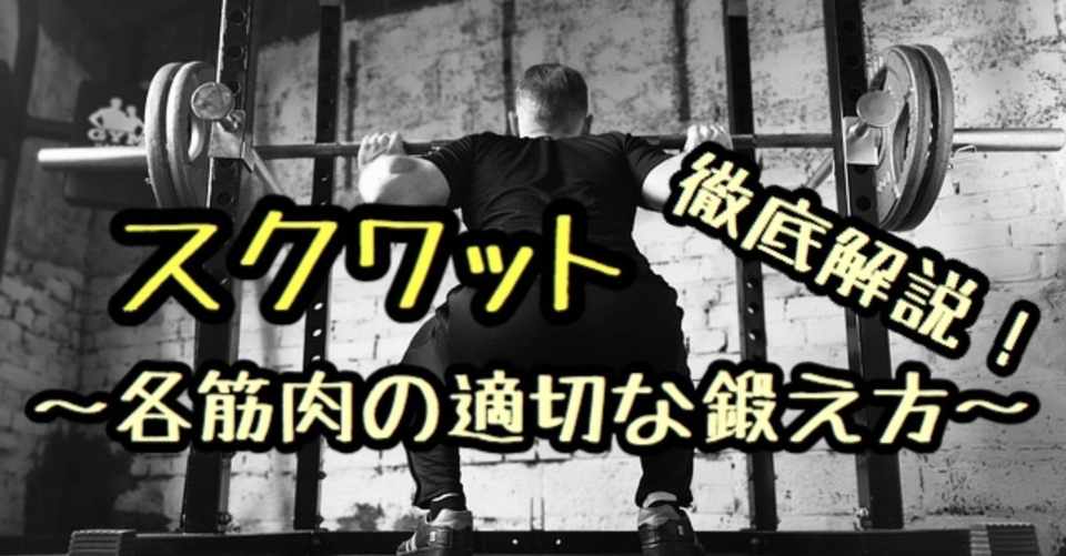 スクワット 各筋肉の適切な鍛え方 たくみロドリゲス 運動器