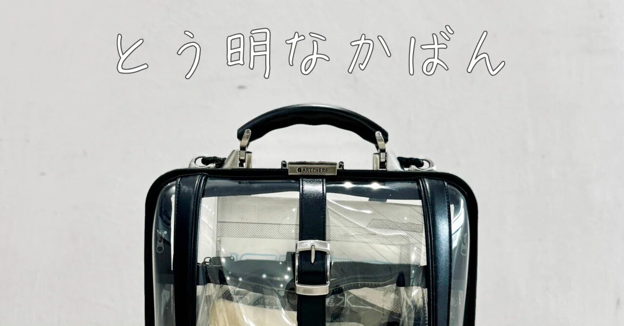 とう明なかばんにお気に入りを入れて持ち運ぶ。｜ARTPHERE/Atelier nuu 