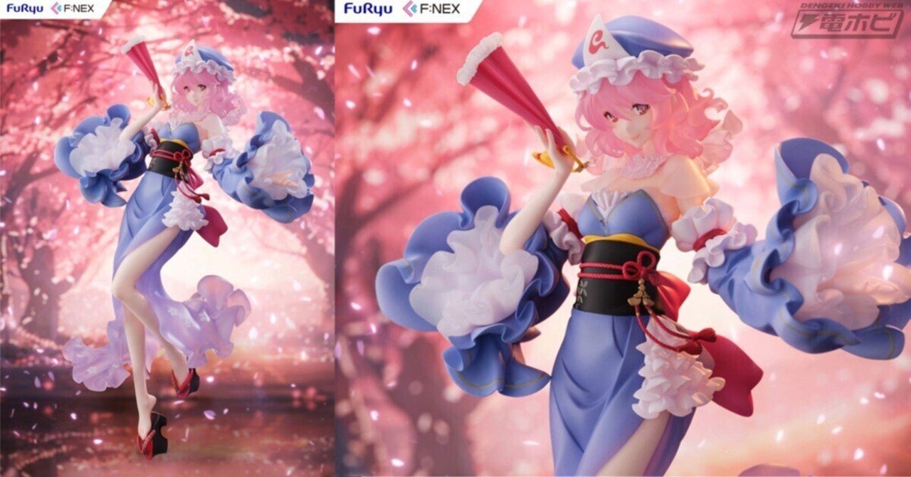 東方Project 西行寺幽々子 illustration by ideolo 特製背景パネル付き 1/6 完成品フィギュア 東方Project』より、西行寺幽々子がイラストレーター・ideolo氏
