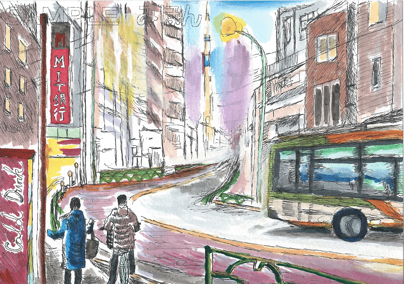 ある年 馬とすれ違う ゆっくり動く乗り物で 都バスの走る風景７ 宇津井 俊平 Note