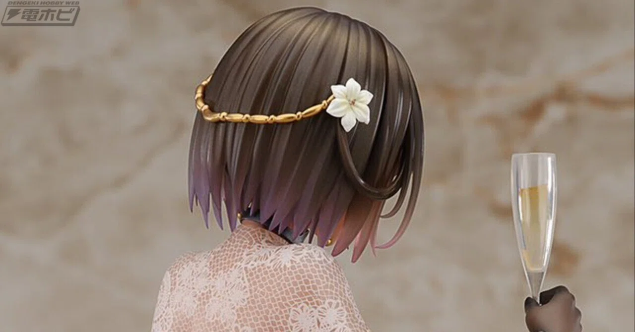 対魔忍RPG』大人ゆきかぜ（夜会ドレス）のフィギュアバックショットが 