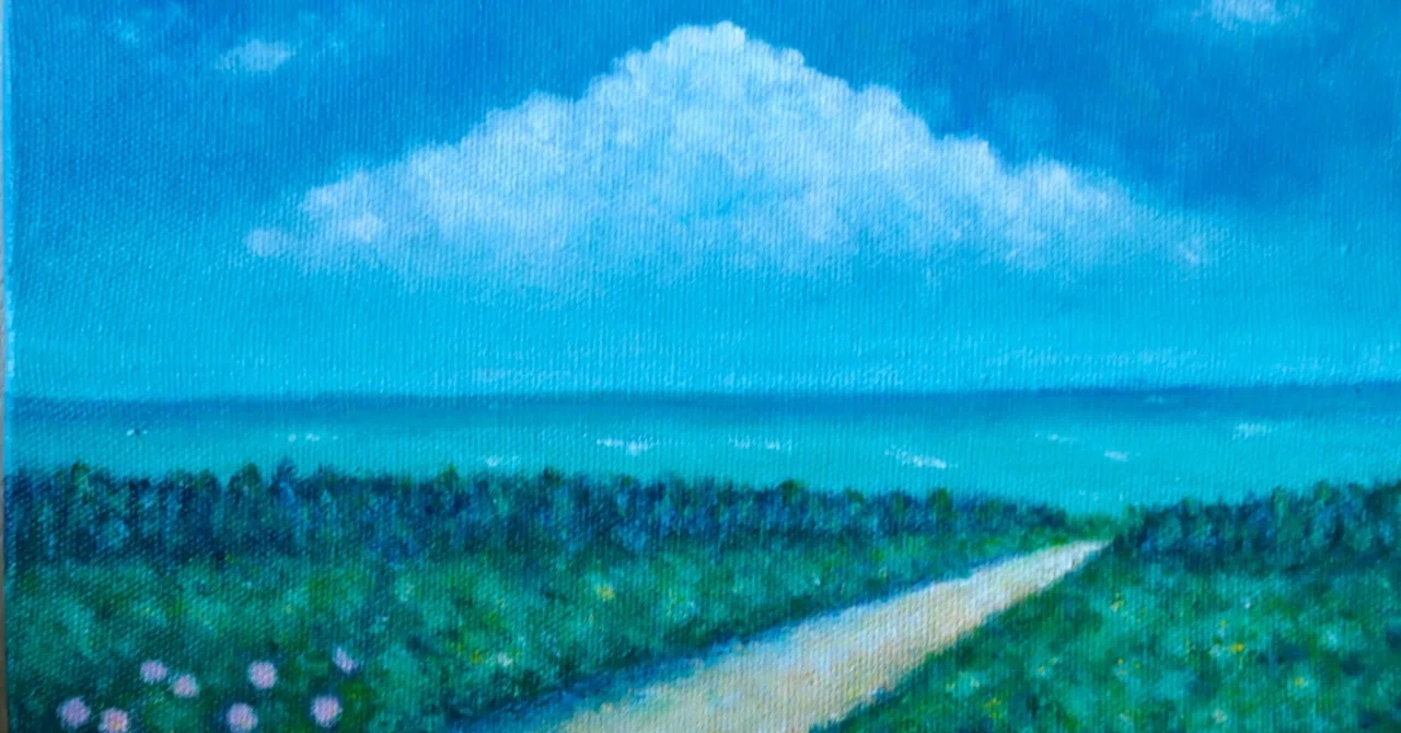 アクリル画 「夏」｜夕空菜月