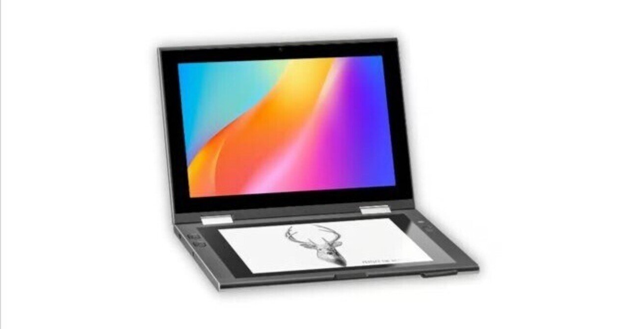 OKPAD 液晶&E-inkの2画面搭載のAndroidタブレット 液晶＆E-inkのディスプレイを備えた2画面スマートパッド「OKPad