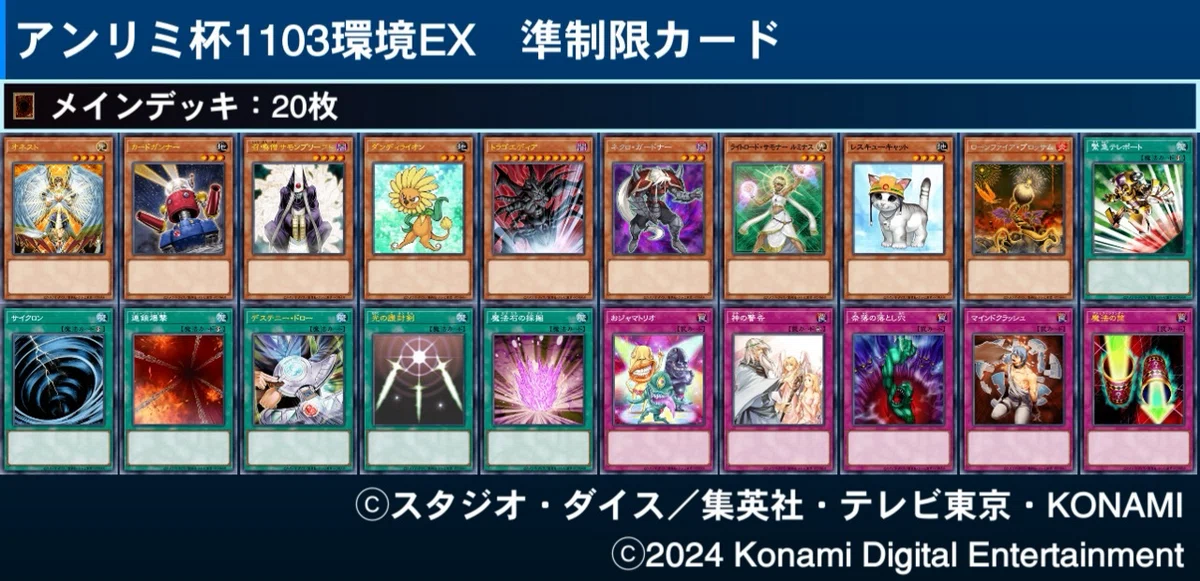 マスターデュエルのゲートボール大会-アンリミ杯1103環EXの禁止制限