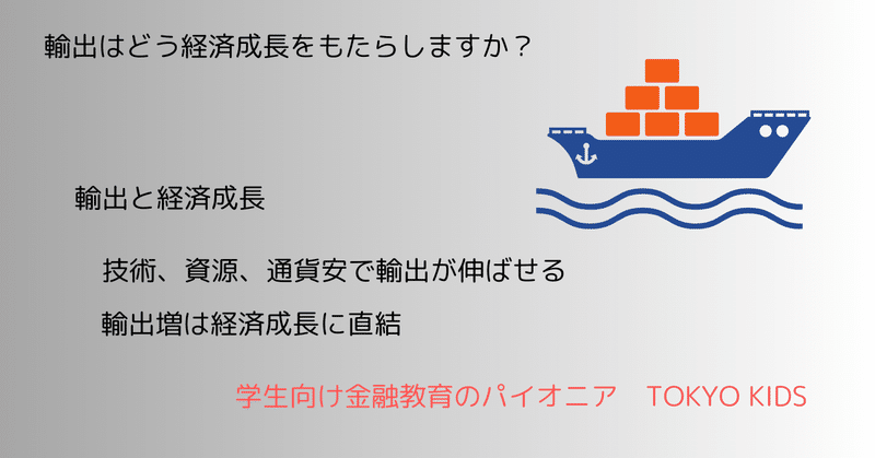 EC42/BE42[金融リテラシー/経済学]輸出はどう経済成長をもたらしますか(2024/7/14updated)