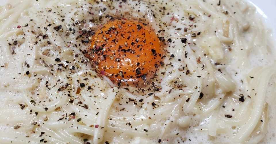 カルボナーラそうめん ペーパー調理師のペーパーレシピ いなかぐらし Note