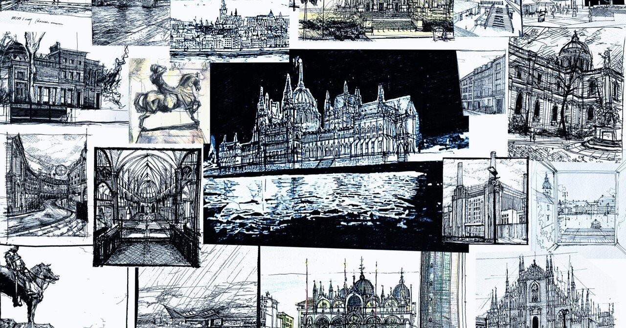 ヨーロッパ建築　クロッキー全集　美術、建築資料 古書古本 dessin：アルベール・ラプラード クロッキー全集