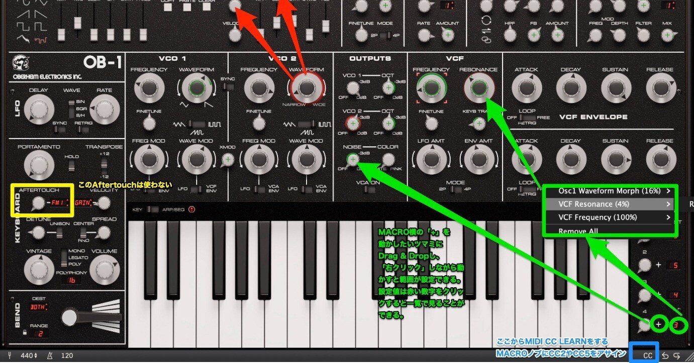 【超目玉枠】 WS音源探訪メモ] workbook OB-1｜Windsynth Oberheim GForce 鍵盤楽器