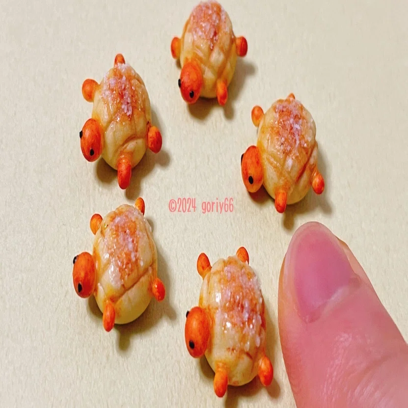 ミニチュア】カメパン作成🐢｜goriy66