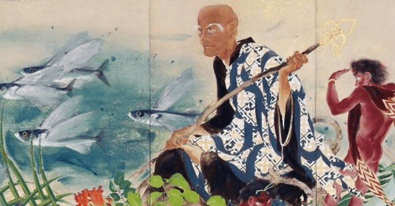 川端 龍子、残月、非売品、限定レゾネ、新品額装付、画集画 ryushi_tirashi_painted_page-