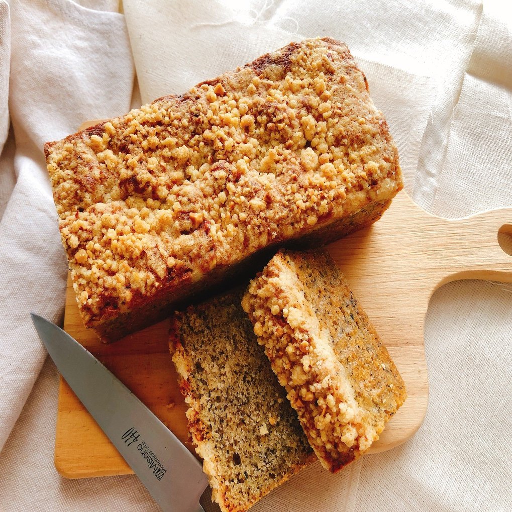 ミルクティークランブルパウンドケーキ のレシピ そこらへんの人 Note