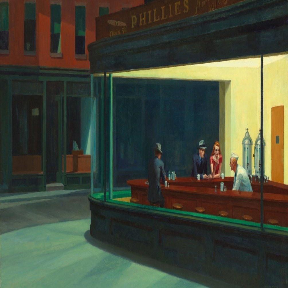 エドワード・ホッパー Edward Hopper “Nighthawks” を観て - つながらない問い、答えのない