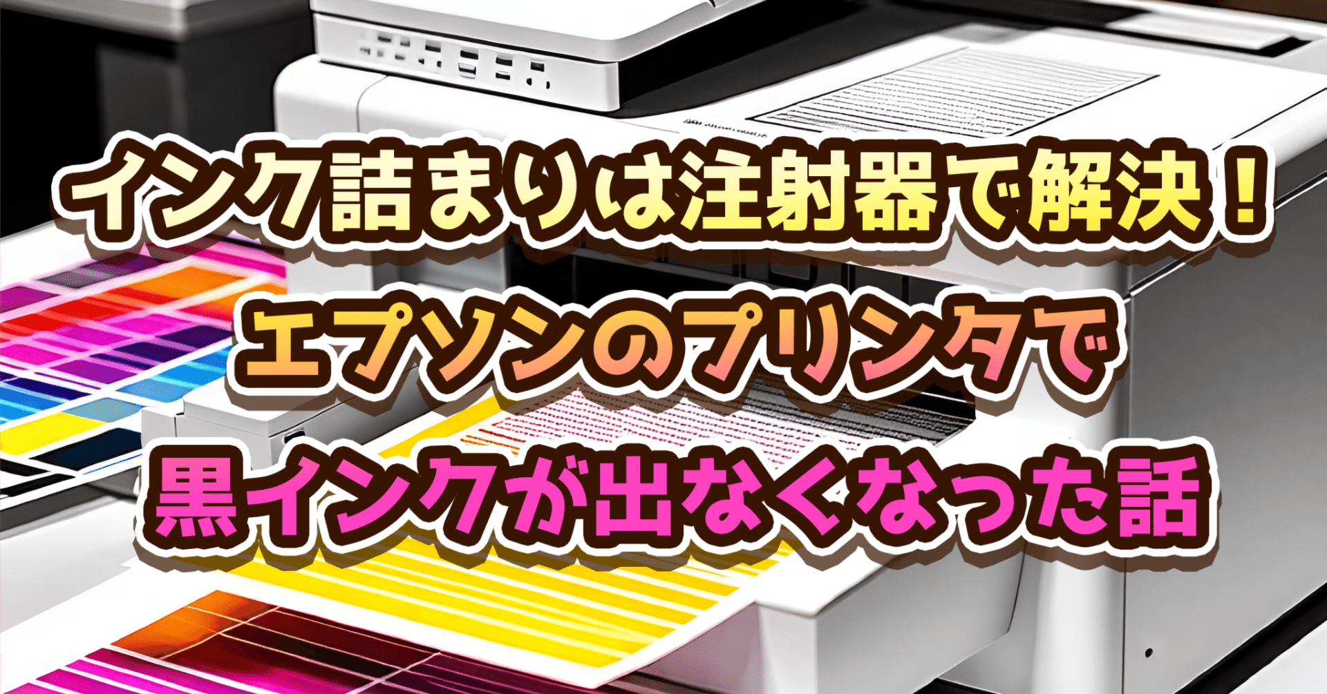 インク詰まりは注射器で解決！エプソンのプリンタで黒インクが出