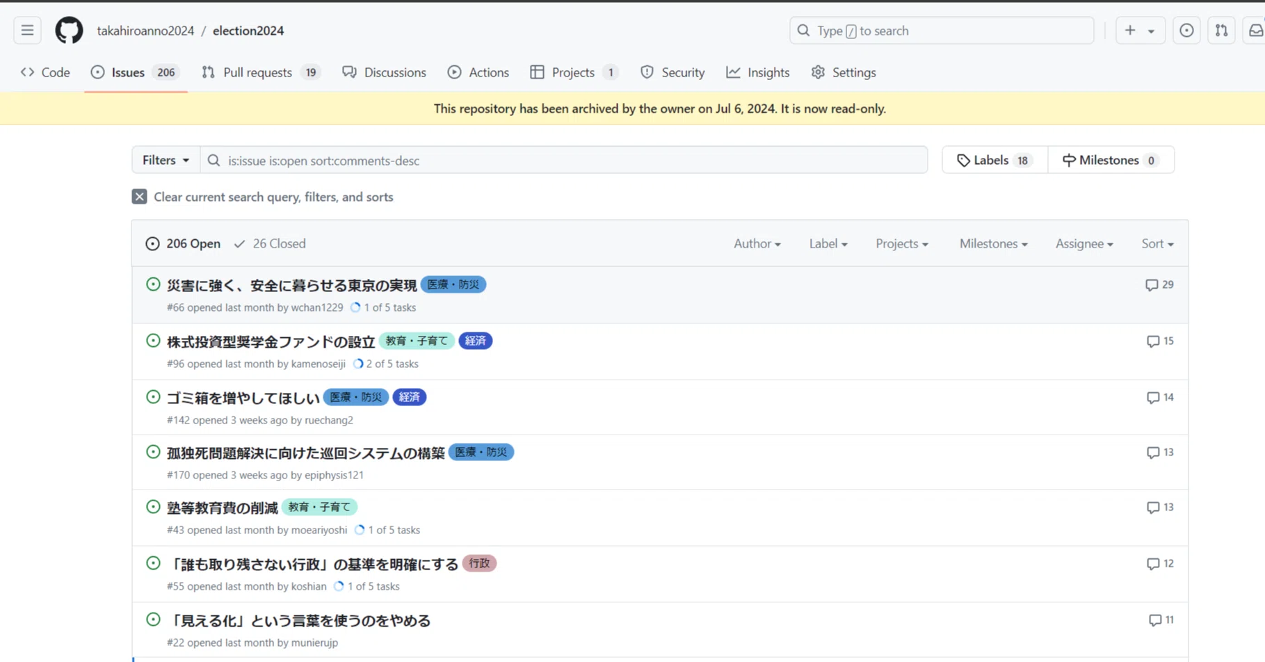 ぽん様 リクエスト 5点まとめ 選挙でGitHubを使うことに意味はあったのか？――GitHubを用いた政策