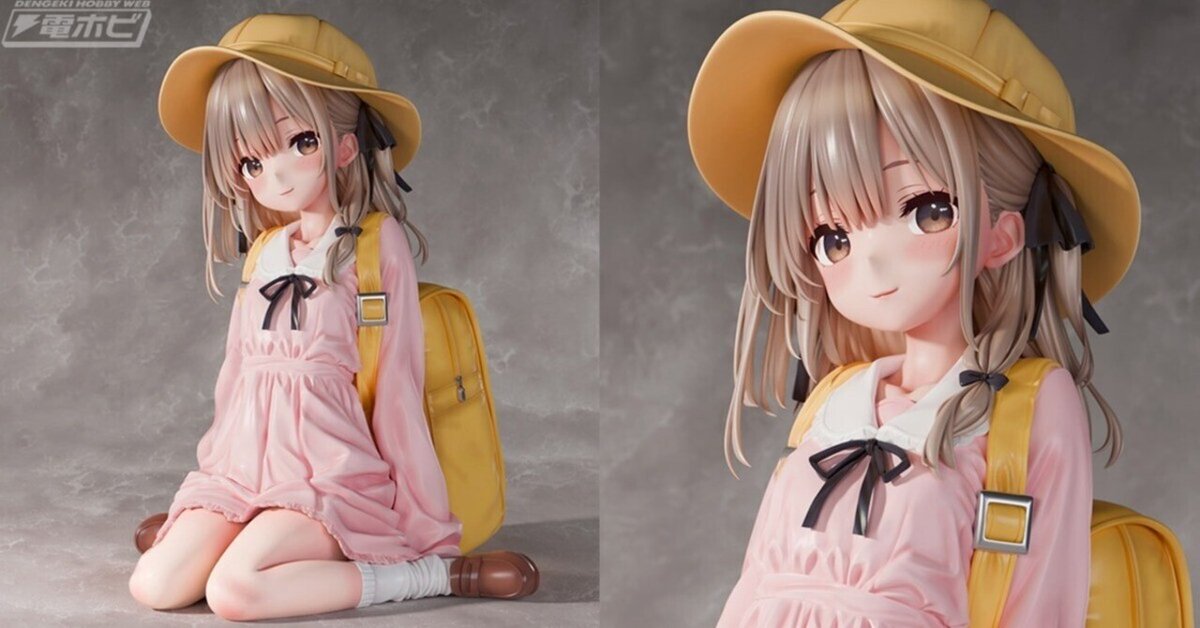 ピンクのワンピース姿が愛らしいオリジナル美少女フィギュアが